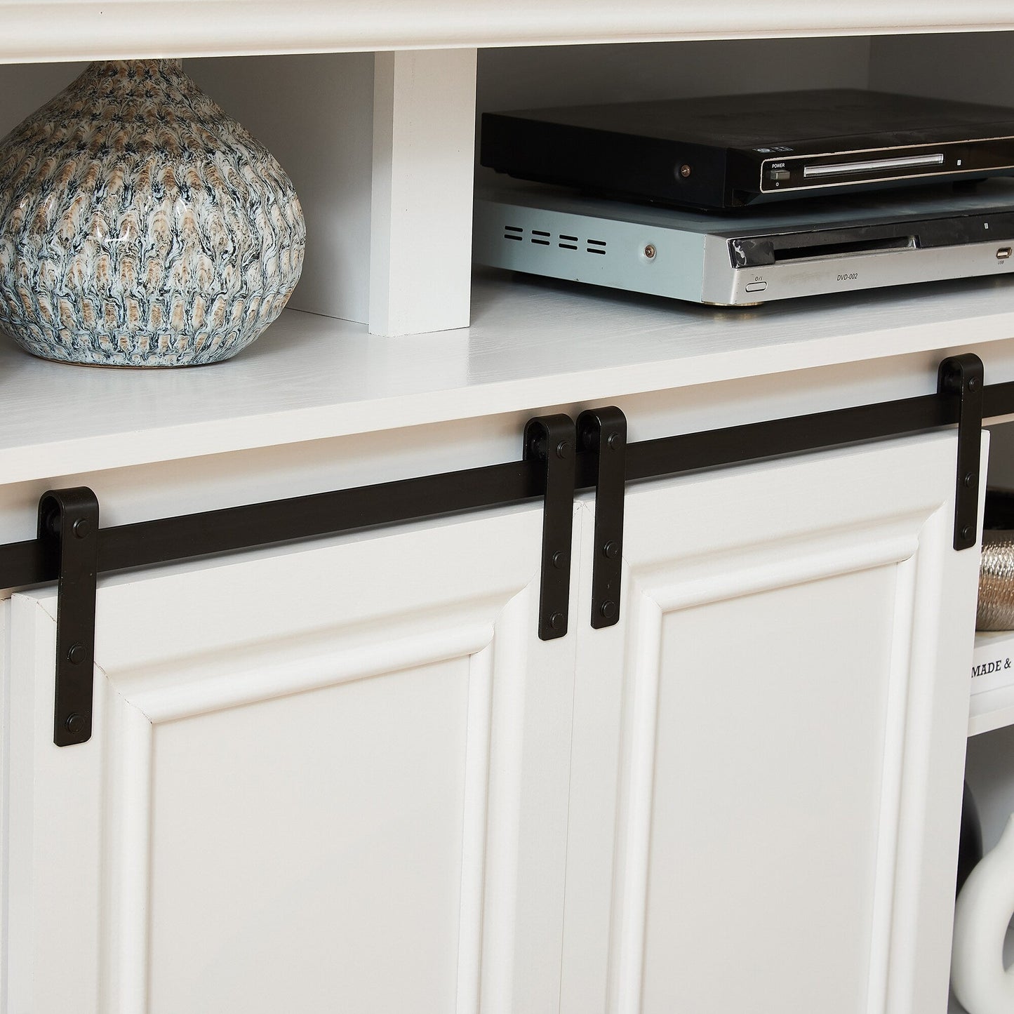 GZMR Mid Century style Entertainment TV Table Modern/Contemporary White Tv Cabinet (Accommodates TVs up to 65-in)