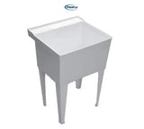 PROFLO Freestanding Laundry Sink - 1-Basin, 21.5-in x 23-in, White