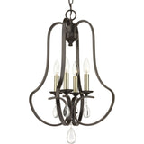 Progress Lighting Anjoux 4-Light Antique Bronze Transitional Geometric Medium Hanging Pendant Light