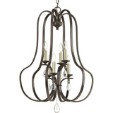 Progress Lighting Anjoux 6-Light Antique Bronze Transitional Geometric Medium Hanging Pendant Light