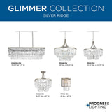 Progress Lighting Glimmer 4-Light Aged Bronze Farmhouse Clear Glass Linear Medium Hanging Kitchen Island Light