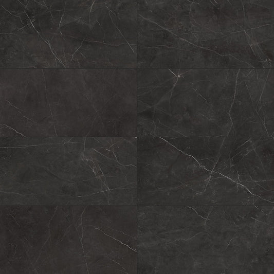 Satori La Marca Nero Venesso 24-in x 48-in Polished Porcelain Marble look Floor and Wall Tile product image