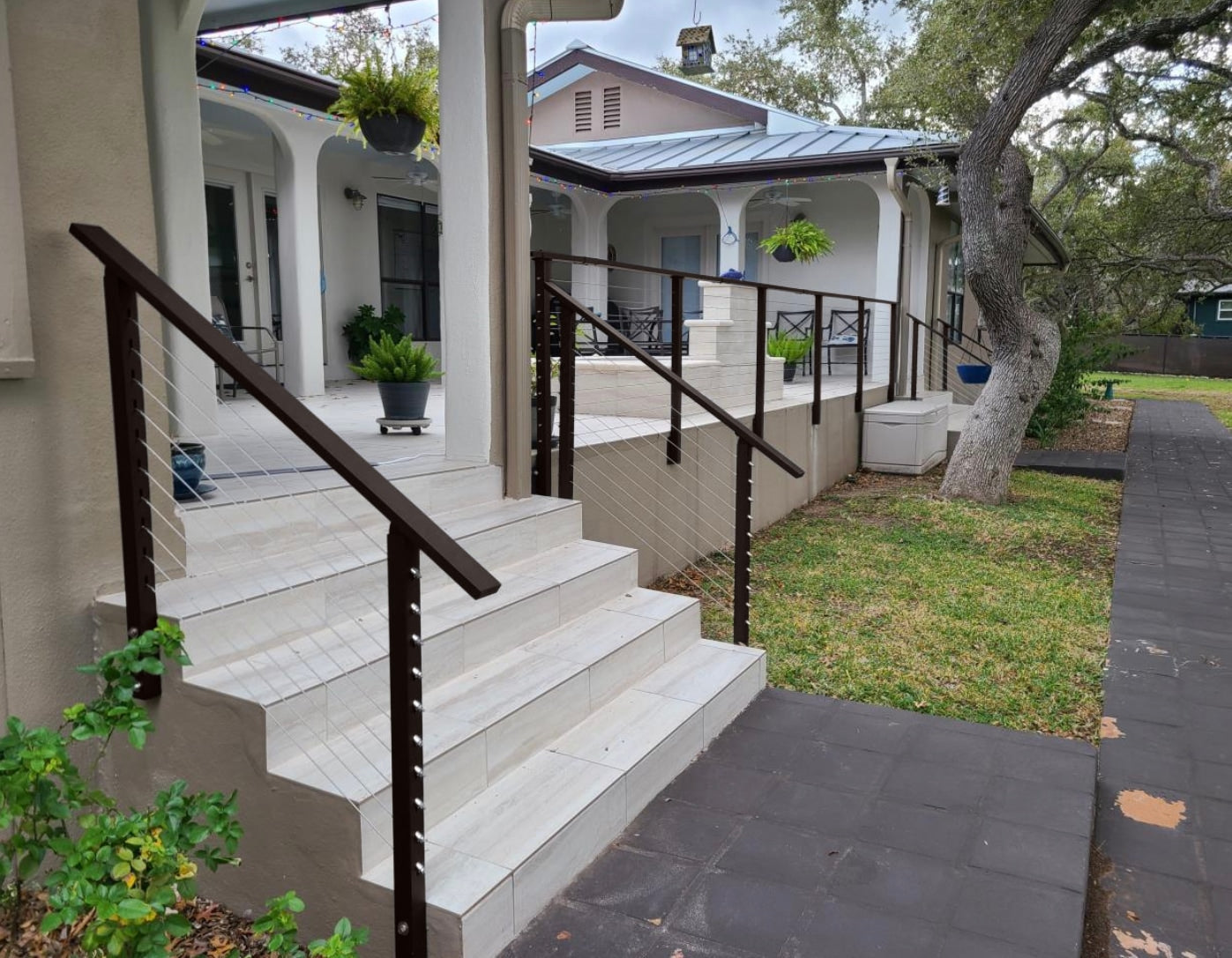 CityPost Face Mount x 42-in Bronze Steel Deck Cable Rail Kit