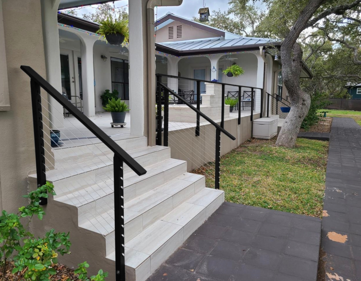 CityPost Stair Face Mount Steel Deck Cable Rail Kit