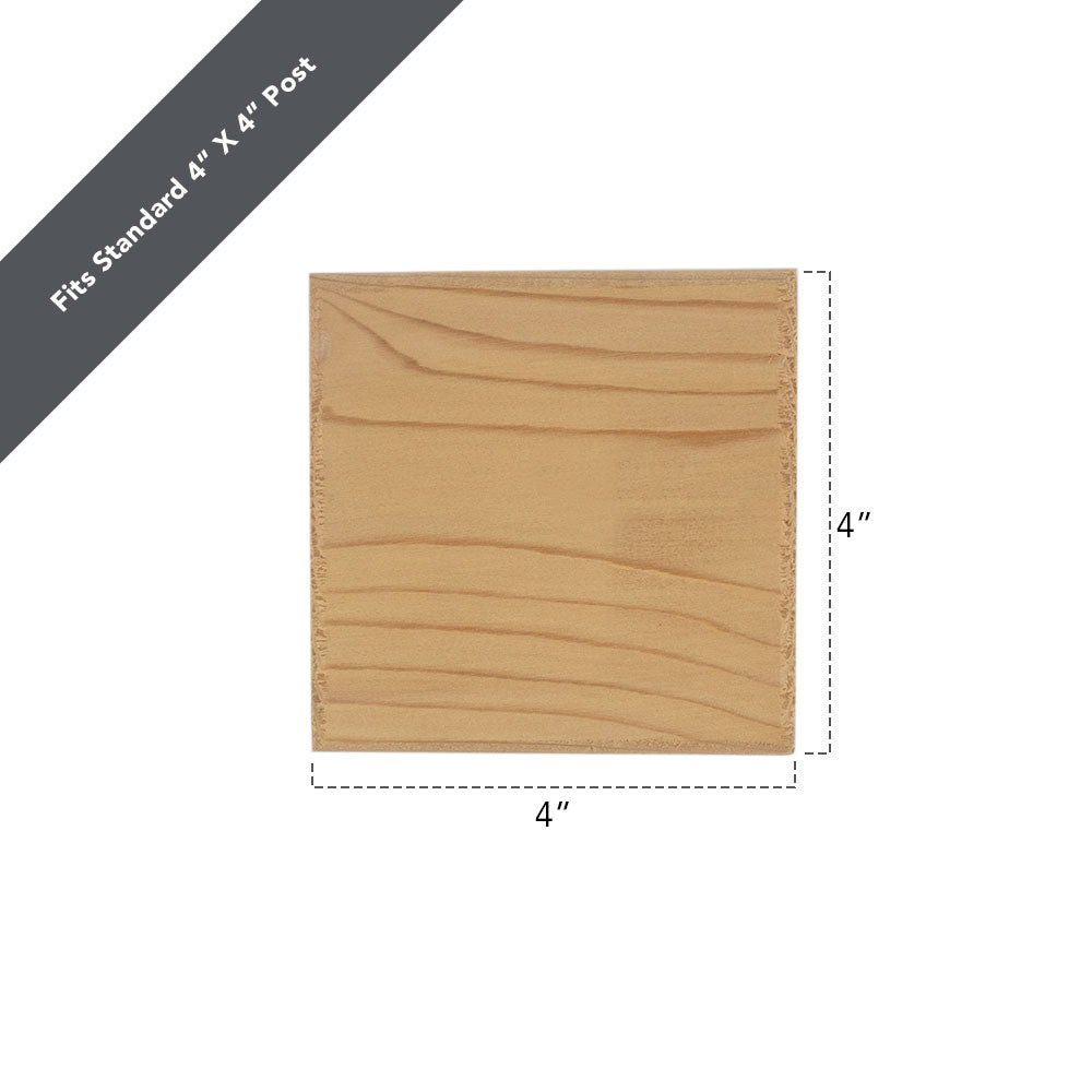 Deckorators 4-in x 4-in Natural Wood Pine Deck Post Cap
