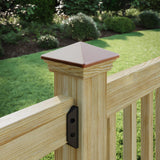 Deckorators Victoria High Point Copper Plastic Cedar Deck Post Cap