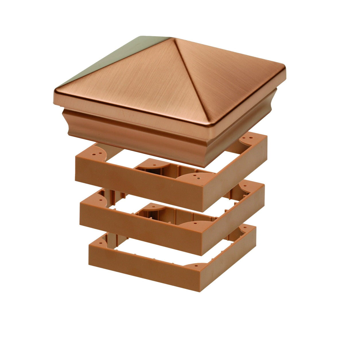Deckorators 4-in x 4-in VersaCap Copper Plastic Deck Post Cap