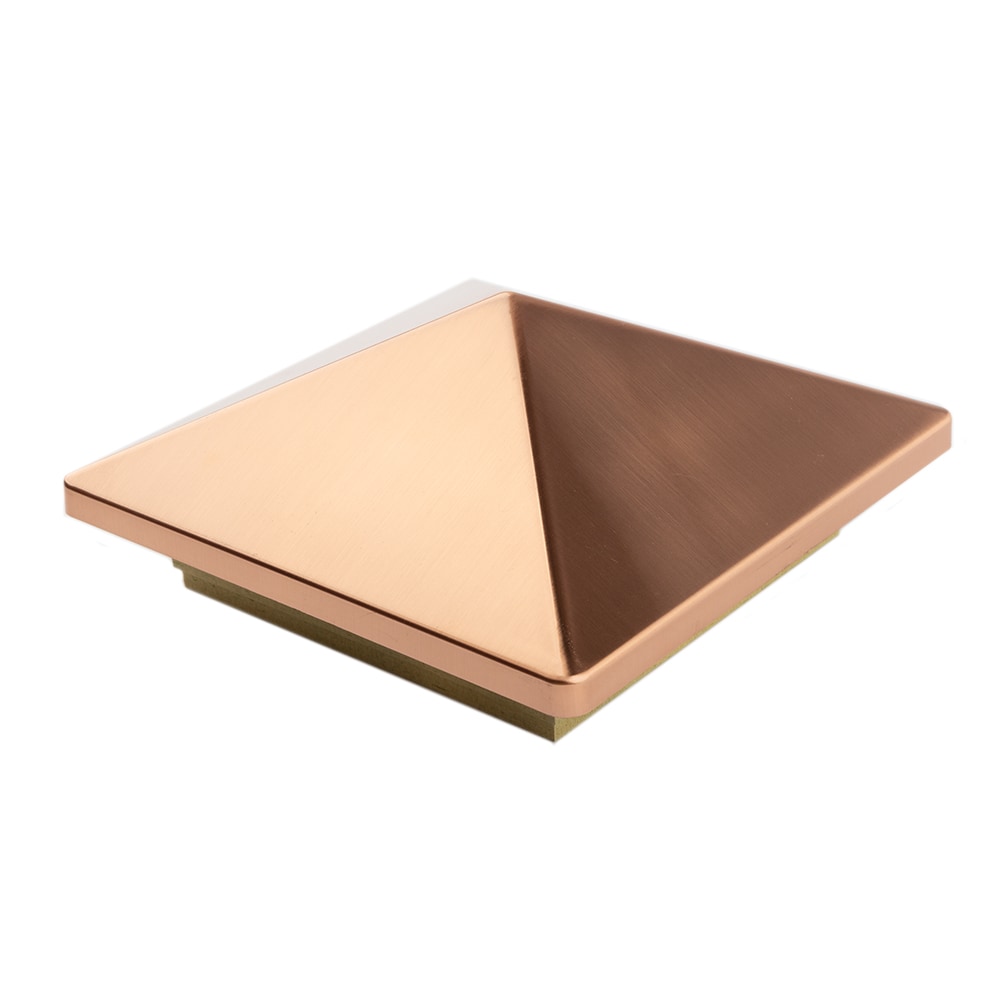 Deckorators 6-in x 6-in High Point Copper Plastic Pine Deck Post Cap