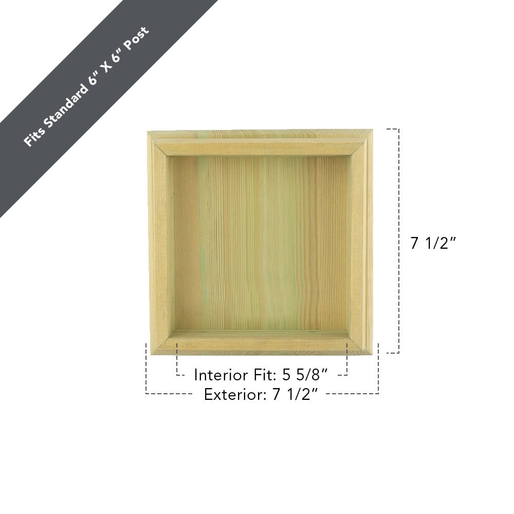 Deckorators Newport High Pyramid Natural Wood Pine Deck Post Cap