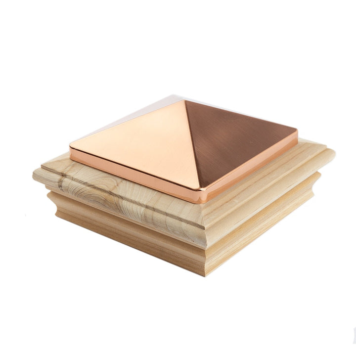Deckorators 6-in x 6-in Copper Plastic Cedar Deck Post Cap