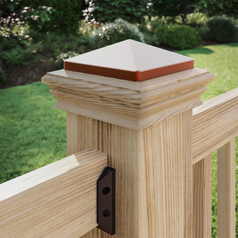 Deckorators 6-in x 6-in Copper Plastic Cedar Deck Post Cap