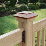 Deckorators 4-in x 4-in Copper Plastic Cedar Deck Post Cap