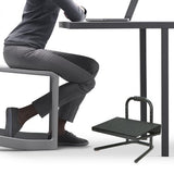 Black Metal Ergonomic Height Adjustable Non-Slip Universal Foot Rest - Super Arbor