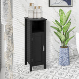 WELLFOR 12-in x 31.5-in x 12-in Black Freestanding Corner Linen Cabinet