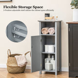 WELLFOR 12-in x 31.5-in x 12-in Gray Freestanding Corner Linen Cabinet