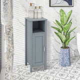 WELLFOR 12-in x 31.5-in x 12-in Gray Freestanding Corner Linen Cabinet