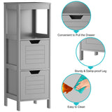 WELLFOR 12-in x 35-in x 11-in Gray Freestanding Corner Linen Cabinet