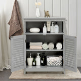 WELLFOR 23.5-in x 31.5-in x 12-in Gray Freestanding Linen Cabinet
