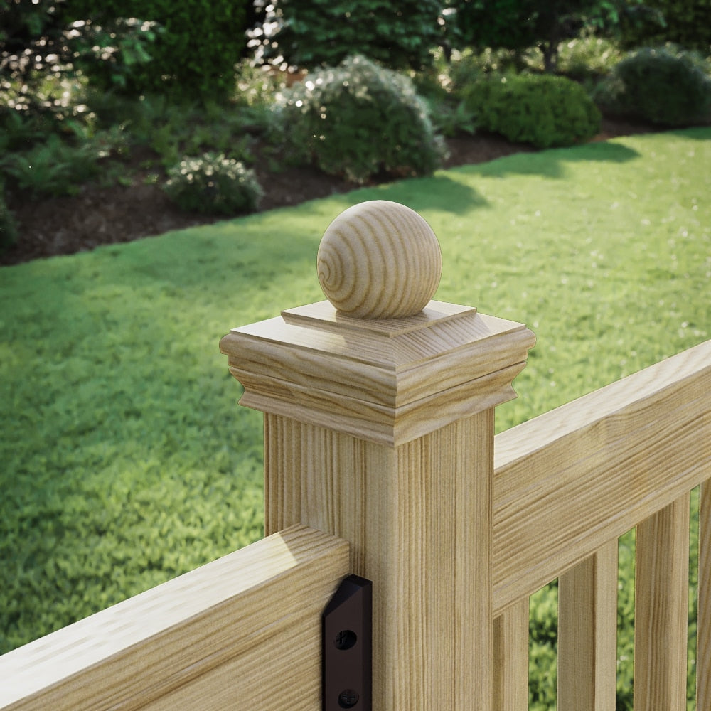 Deckorators 4-in x 4-in Natural Pine Wood Pine Deck Post Cap