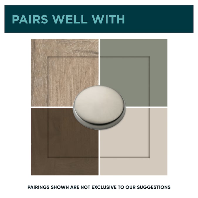 allen + roth Origin 21 Ivy 5-1/16-in (128mm) Center to Center Satin Nickel Rectangular Handle Drawer Pull