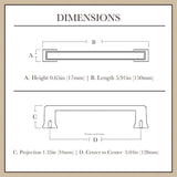 allen + roth Beaumont 5-1/16-in (128mm) Center to Center Matte Black Rectangular Handle Drawer Pull