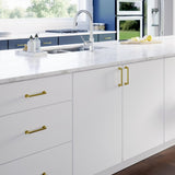 Origin21 Origin 21 Mattis 5-1/16-in (128mm) Center to Center Brushed Gold Rectangular Handle Drawer Pull