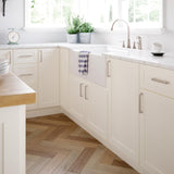 allen + roth Origin 21 Ivy 5-1/16-in (128mm) Center to Center Satin Nickel Rectangular Handle Drawer Pull