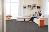 STAINMASTER Essentials Blue Diamonds II 12-ft Iron Textured Indoor Carpet