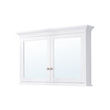 Forclover 40-in x 30-in Surface Mount White Mirrored Soft Close Medicine Cabinet