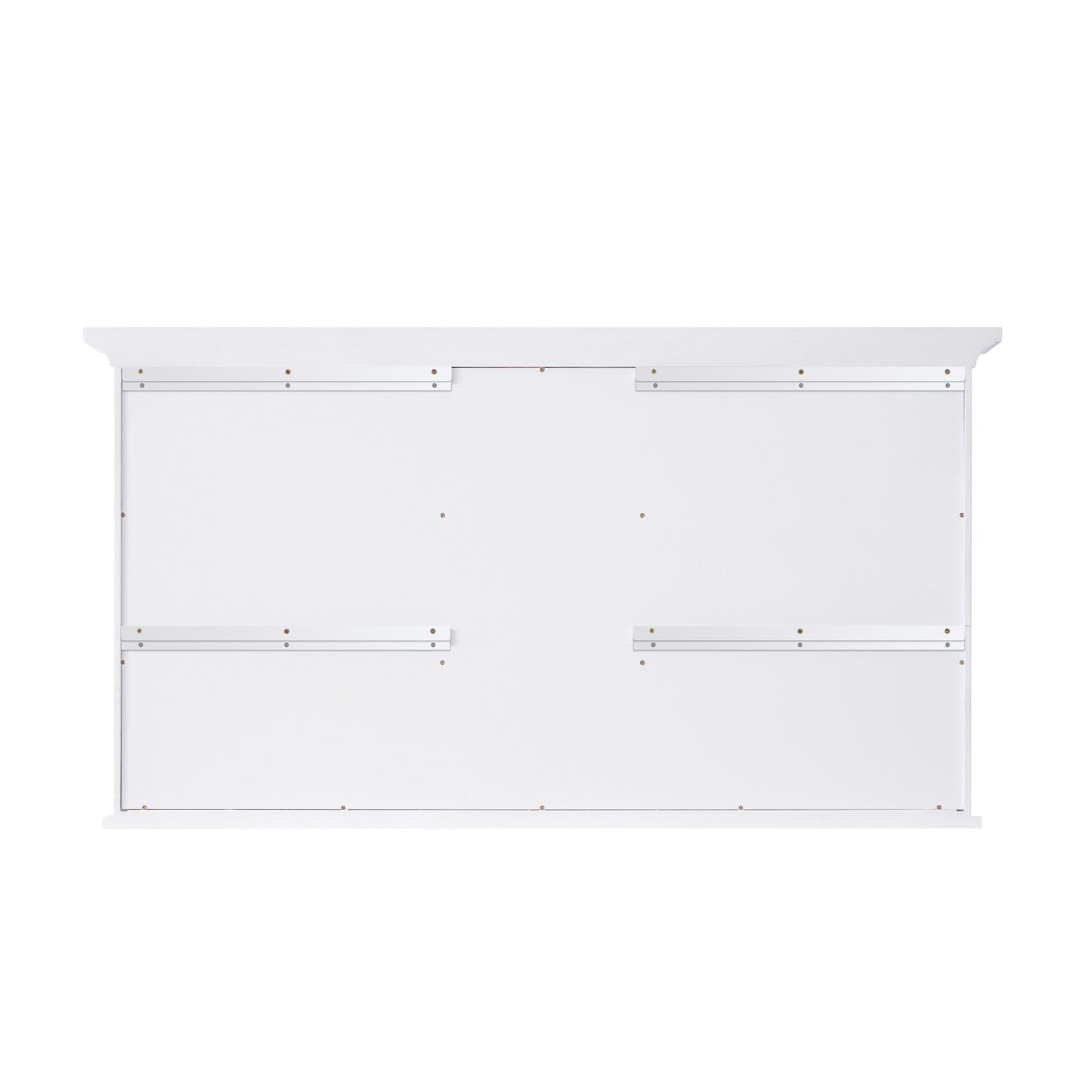 Forclover 55-in x 30-in Surface Mount White Mirrored Soft Close Medicine Cabinet