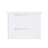 Forclover 40-in x 30-in Surface Mount White Mirrored Soft Close Medicine Cabinet