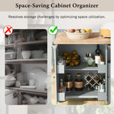 ModernLuxe Gray Wood Base with Wood Top Rolling Kitchen Island (28.74-in x 53.94-in x 36.81-in)