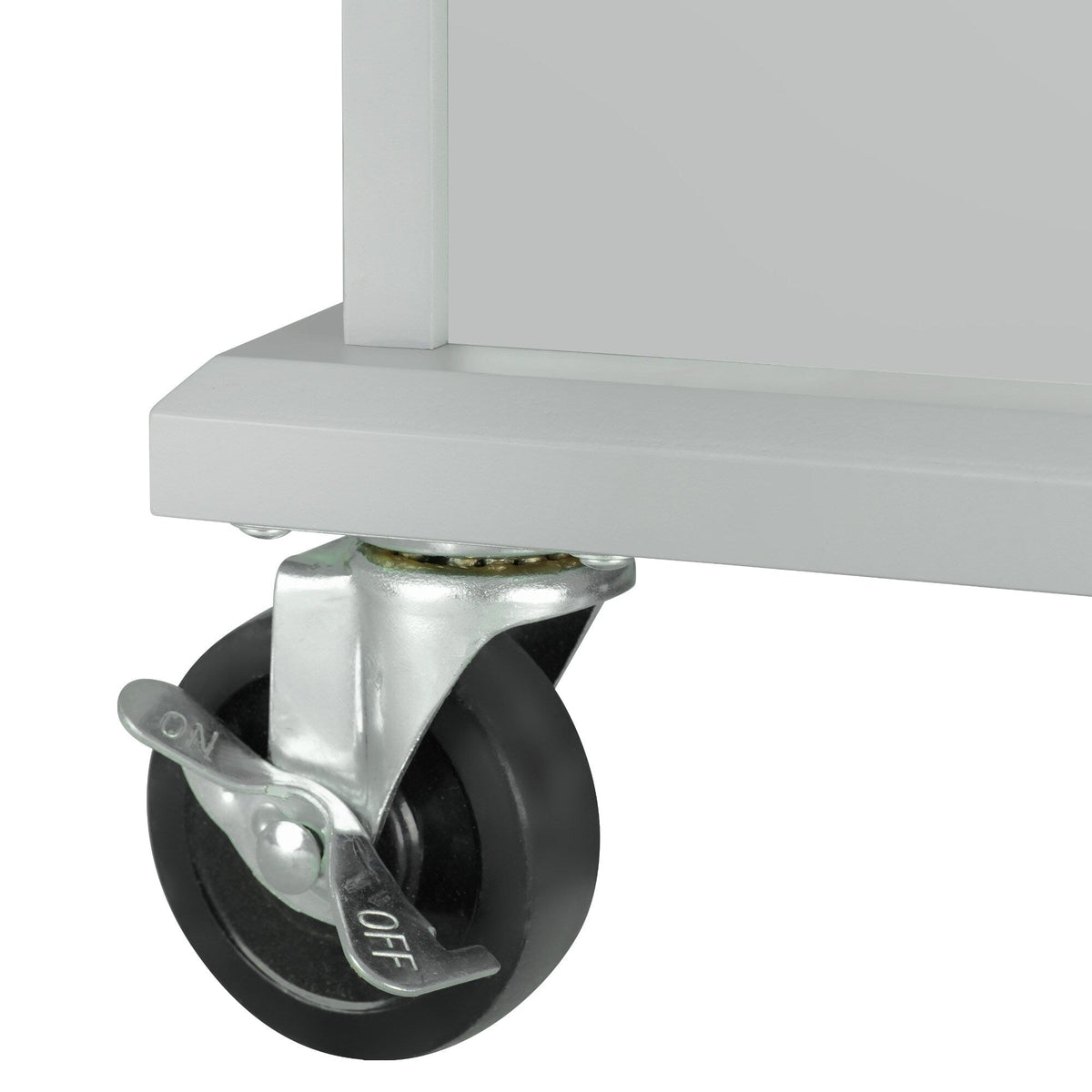 ModernLuxe Gray Wood Base with Wood Top Rolling Kitchen Island (28.74-in x 53.94-in x 36.81-in)