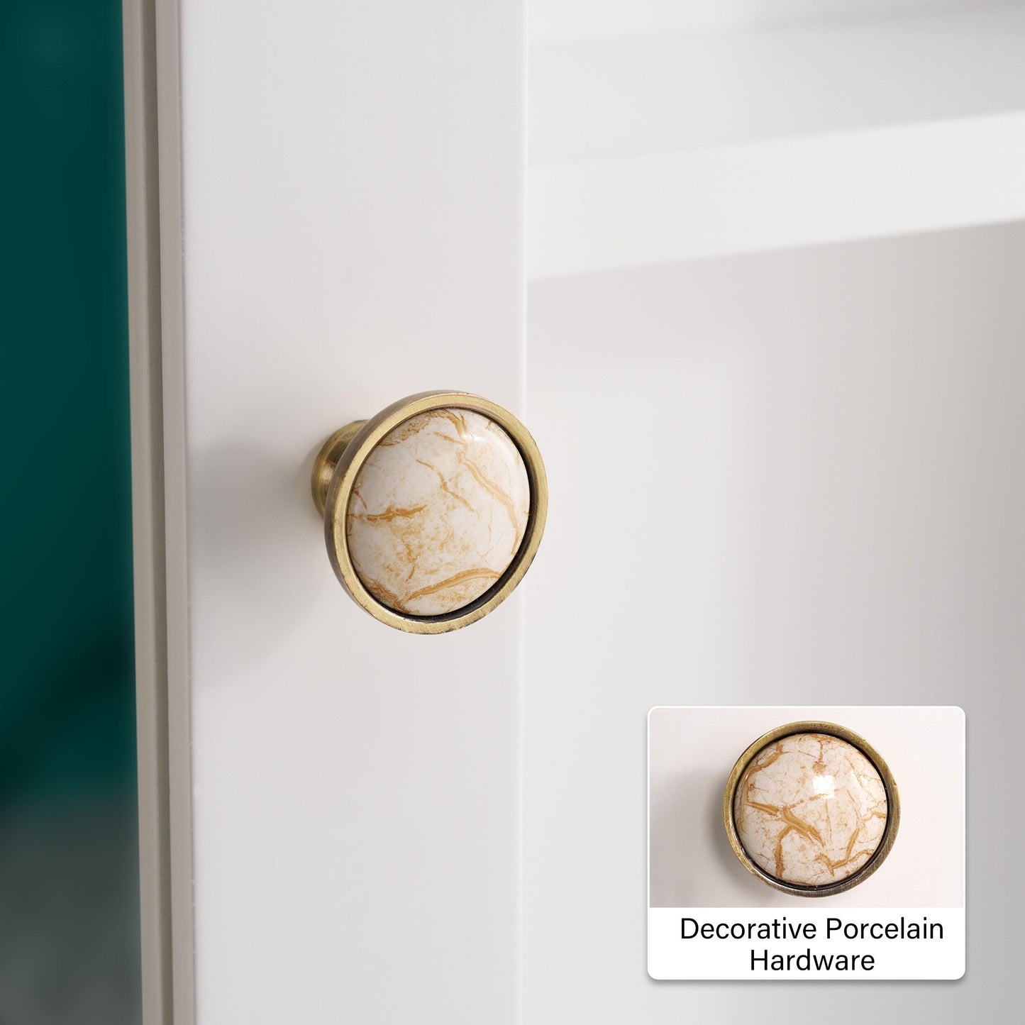 Forclover 48-in x 30-in Surface Mount White Mirrored Soft Close Medicine Cabinet
