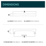 Origin21 Origin 21 Karena 5-1/16-in (128mm) Center to Center Satin Nickel Rectangular Handle Drawer Pull