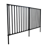 Zippity Outdoor Products 3-ft H x 3-1/2-ft W Black Vinyl-coated Steel Flat-top No Dig Garden Fence Panel
