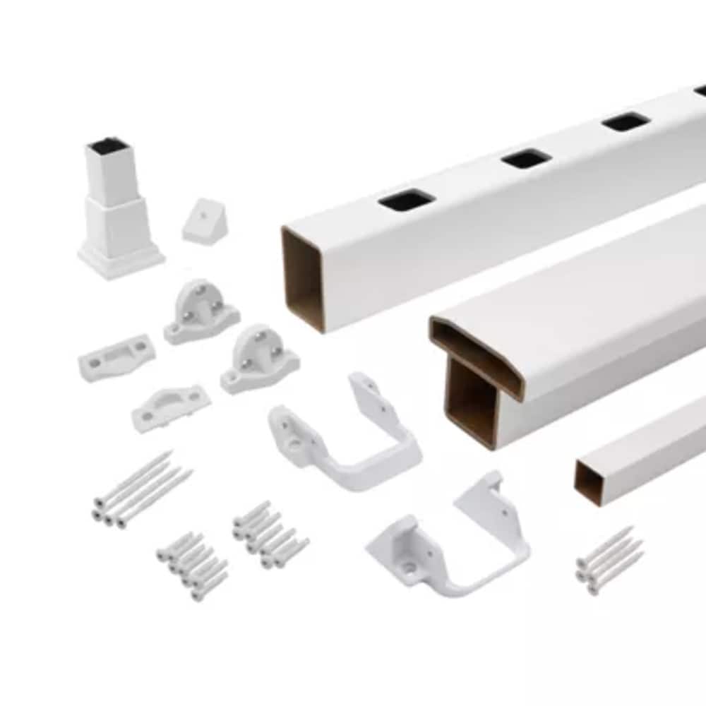 Trex Select 8-ft x 42-in Classic White Composite Deck Stair Rail Kit