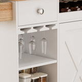 Damerin White Mdf Base with Mdf Wood Top Rolling Kitchen Cart (15.75-in x 44-in x 36.25-in)