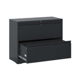 Sumyeg File cabinet Black 2-Drawer 35.43-in File Cabinet