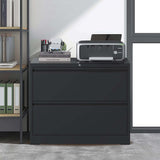 Sumyeg File cabinet Black 2-Drawer 35.43-in File Cabinet
