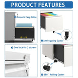 Sumyeg File Cabinet White 2-Drawer 14.69-in File Cabinet