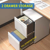 Sumyeg File Cabinet White 2-Drawer 14.69-in File Cabinet