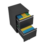 Sumyeg File cabinet Black 2-Drawer 15.35-in File Cabinet
