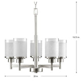 Progress Lighting Alexa 5-Light Brushed Nickel Transitional Chandelier