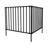 Zippity Outdoor Products 3-ft H x 3-1/2-ft W Black Vinyl-coated Steel Flat-top No Dig Garden Fence Panel