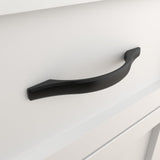 allen + roth GRACE 3-3/4-in (96mm) Center to Center Matte Black Arch Handle Drawer Pull