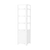 Alaterre Furniture 25-in x 68-in x 18-in White Wood Freestanding Corner Linen Cabinet
