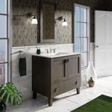 Ceramic/Impressions 37 in. Vitreous China Vanity Top with Basin in White Impressions - Super Arbor