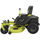 RYOBI 42 in. 100 Ah Battery Electric Riding Zero Turn Mower and Bagging Kit