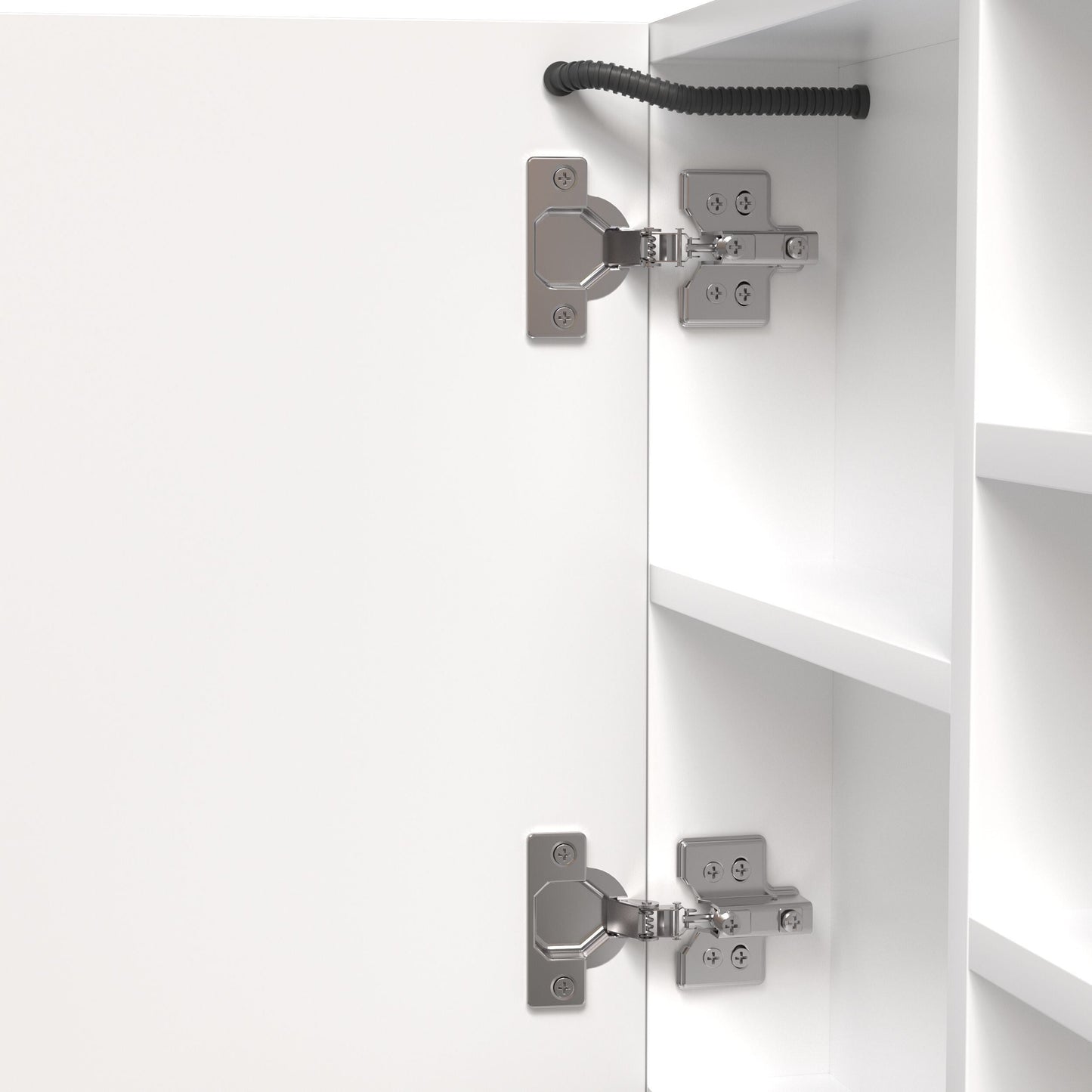 Forclover 32-in x 28-in Lighted LED Fog Free Surface Mount White Mirrored Medicine Cabinet